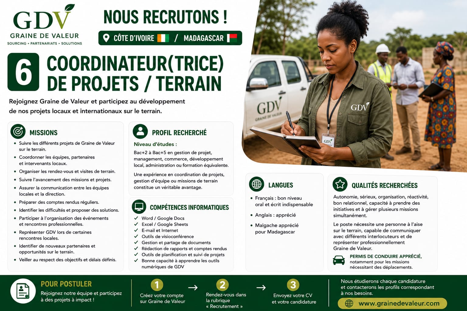 COORDINATEUR(TRICE) DE PROJETS / TERRAIN